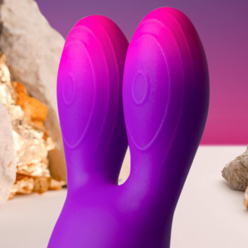 Rocks- off - glo-girl bunny purple flexible vibrator 2
