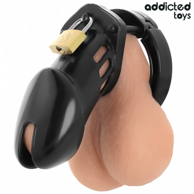 Addicted toys locked - obsidian hold penis cage size m 2