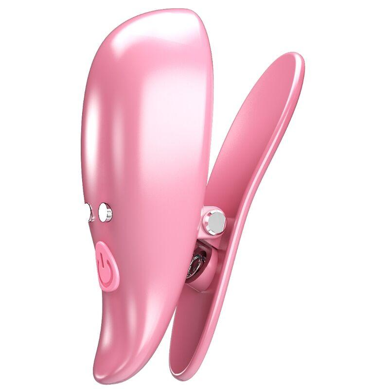 Pretty Love - Leaf Vibrating Nipple Clamps Pink 1
