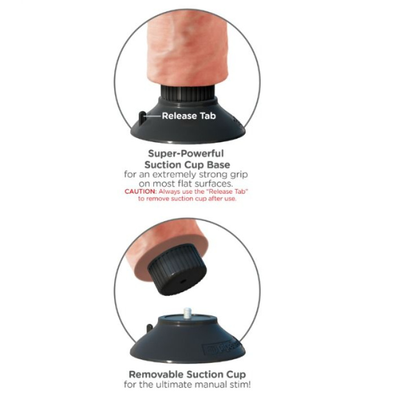 King cock - 17.78 cm vibrating cock flesh 3