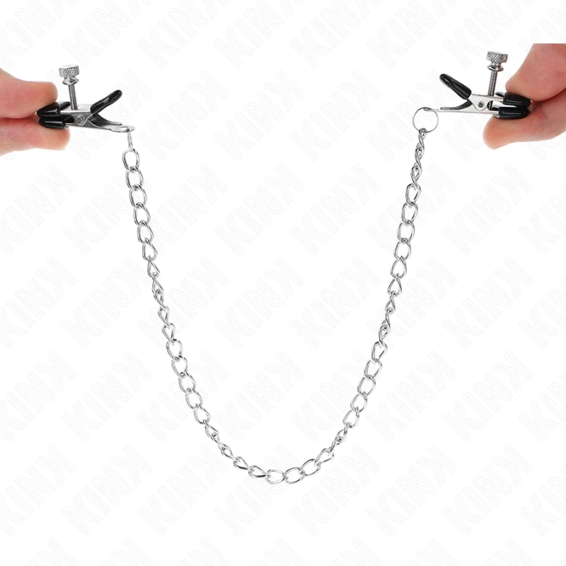 Kink - flat chain nipple clamps silver 34 cm 4