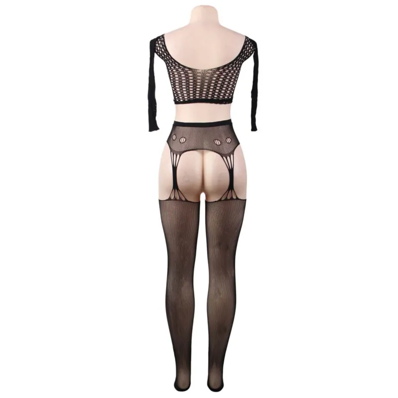 Queen Lingerie Bodystocking Long Sleeve Top S-L 5
