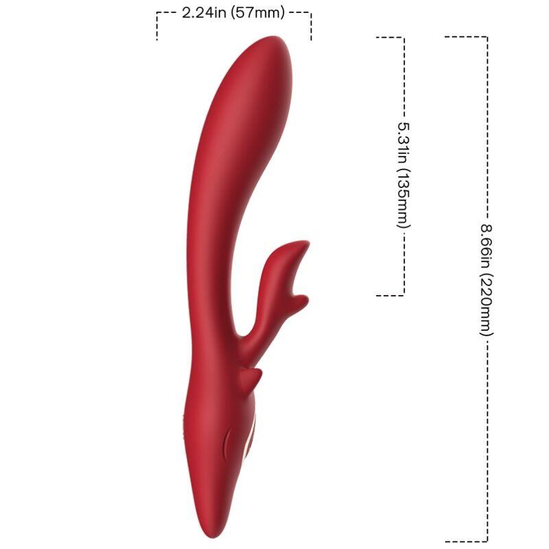 Armony - Elk Vibrator Rabbit Curved Red 1