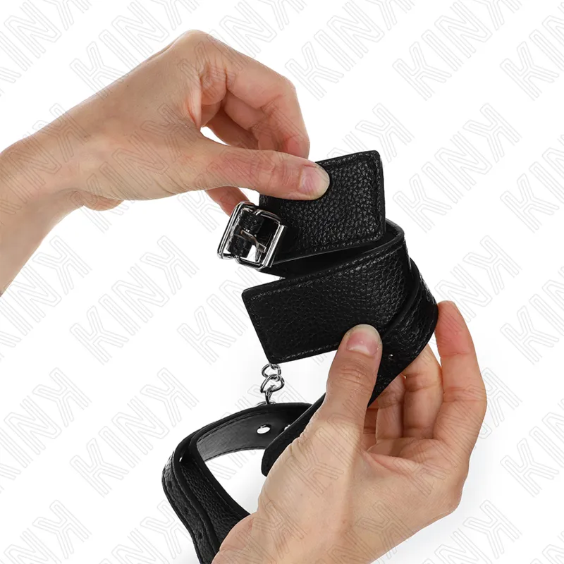 Kink - Snake Pattern Wrist Restraints Black Adjustable 20-28 Cm X 5.4 Cm 1
