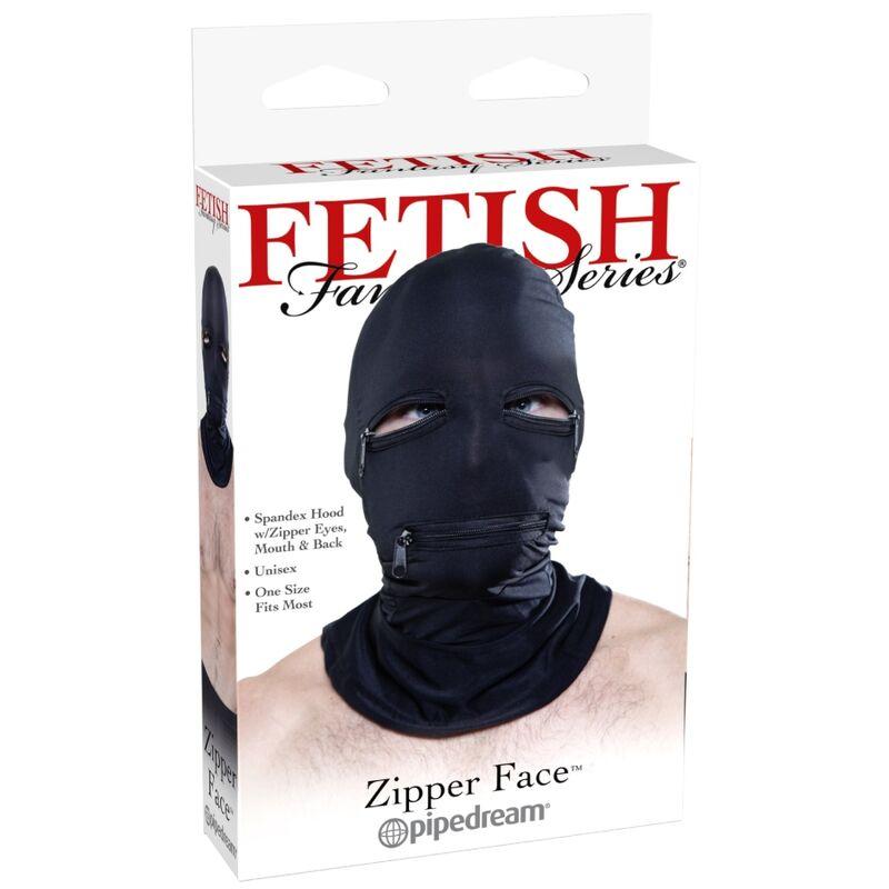 Fetish Fantasy Series - Hood With Zippers Black - Kukla