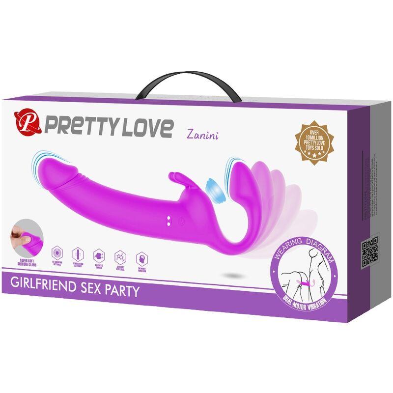 Pretty love - zanini strapless strap-on 10 vibrations purple 8