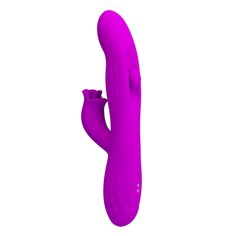 Pretty love - yalanda rabbit oscillating vibrator with led display purple 2