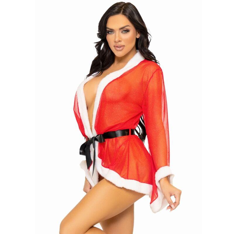 Leg avenue - sexy christmas lingerie costume santa red m/l 4