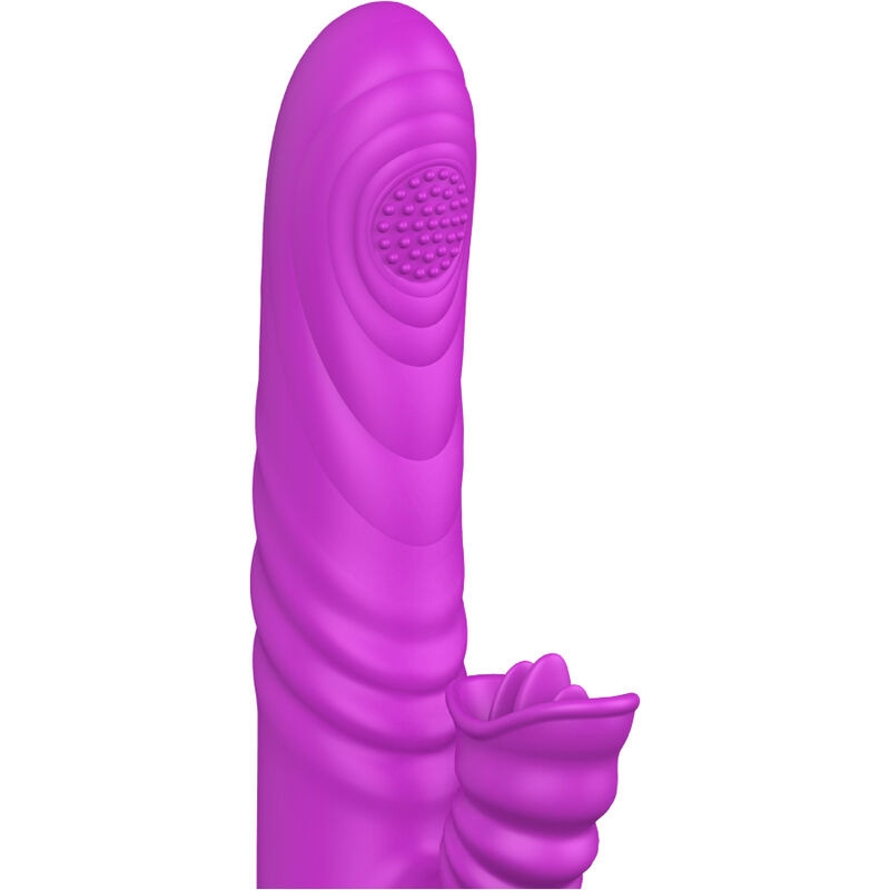 Armony - angelia multifunction vibrator with stimulating tongue violet heat effect 1