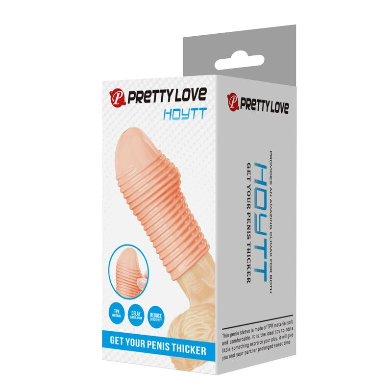 Pretty love - hottt penis sleeve get your penis thicker natural color 2