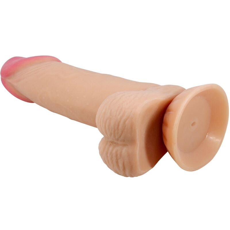 Pretty love - sliding skin series realistic dildo with sliding skin suction cup 19.4 cm 1