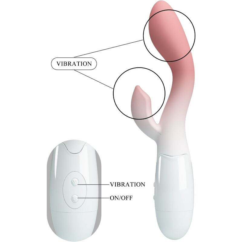 Pretty love - brighty g-spot vibrator + clitoris stimulator 30 vibrations pink 2