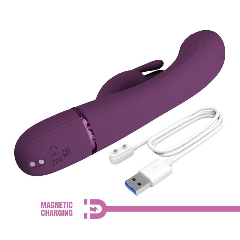 Pretty love - rocco rechargeable rabbit vibrator 10 functions purple 8