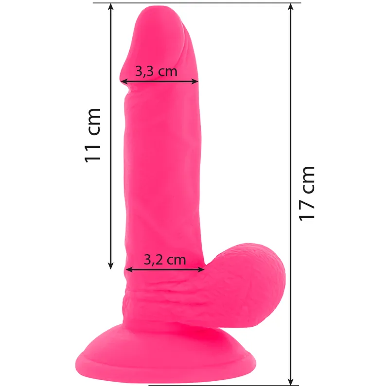 Diversia Flexible Vibrating Dildo 17 Cm - Pink