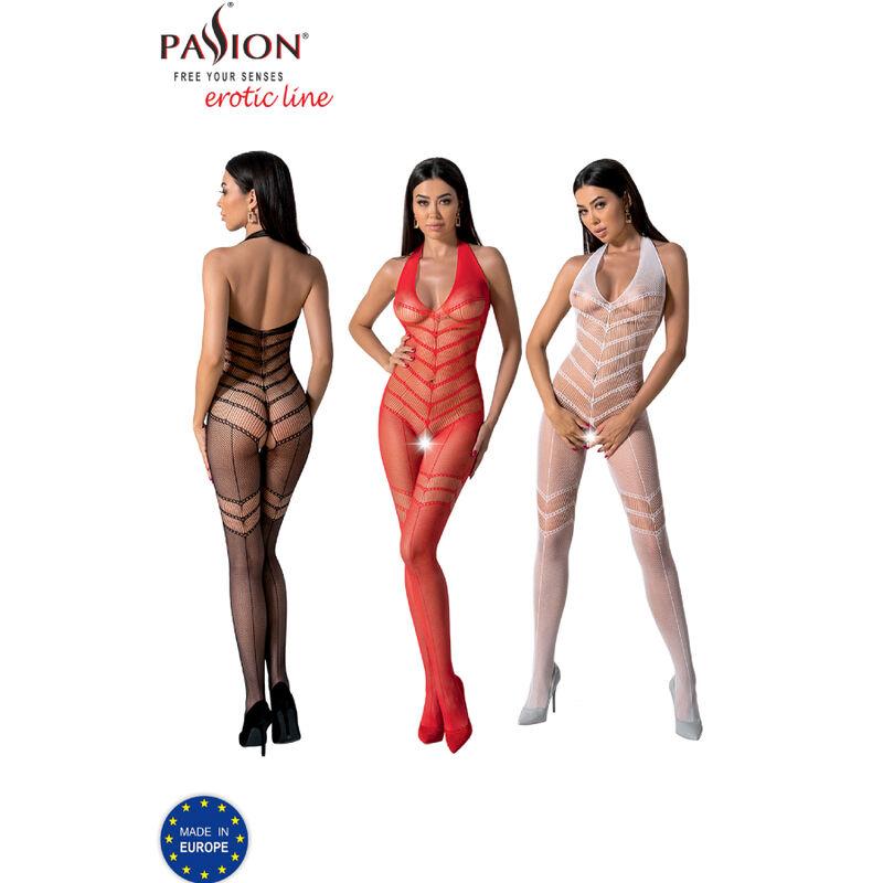 Passion - Bs100 Bodystocking White One Size - Sieťovaný Erotický Overál 5