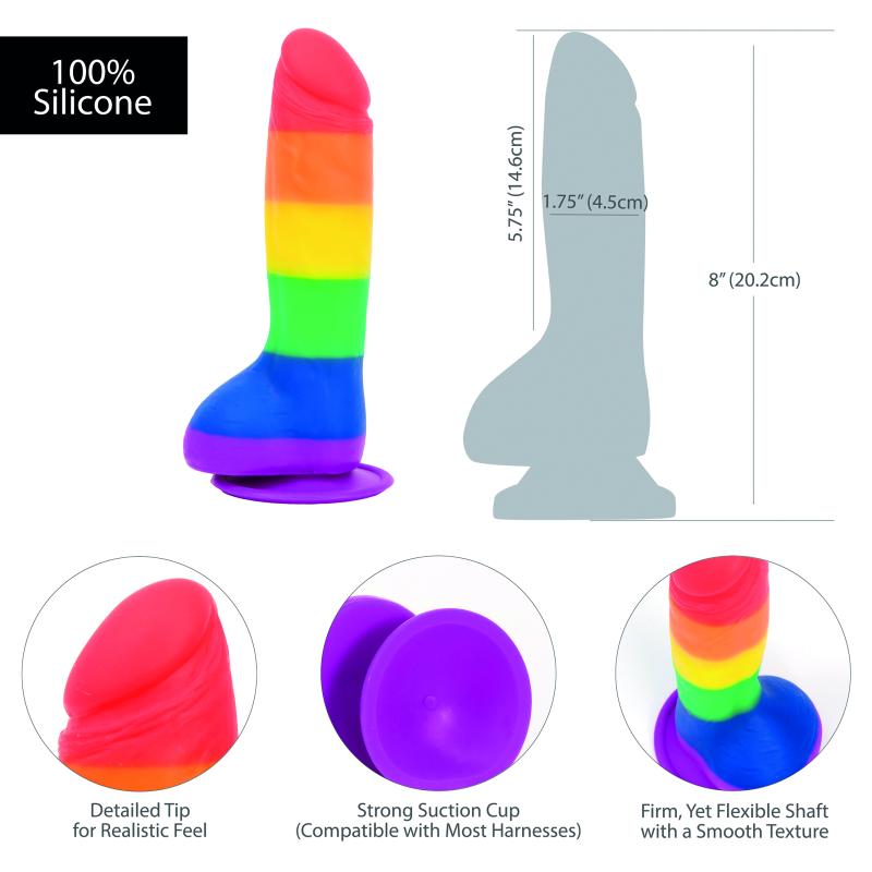 Addiction - Justin 8 Inch Rainbow 4