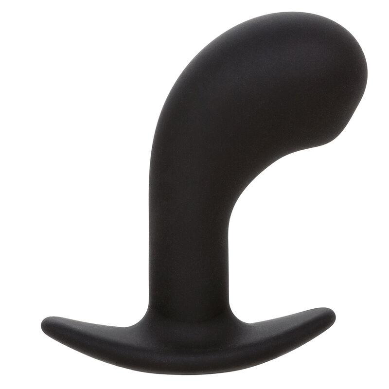 Calexotics - Rock Bottom Curved Anal Plug 10 Vibrations Silicone Black