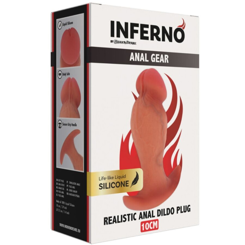 Hidden desire - inferno realistic buttplug 10 cm 5