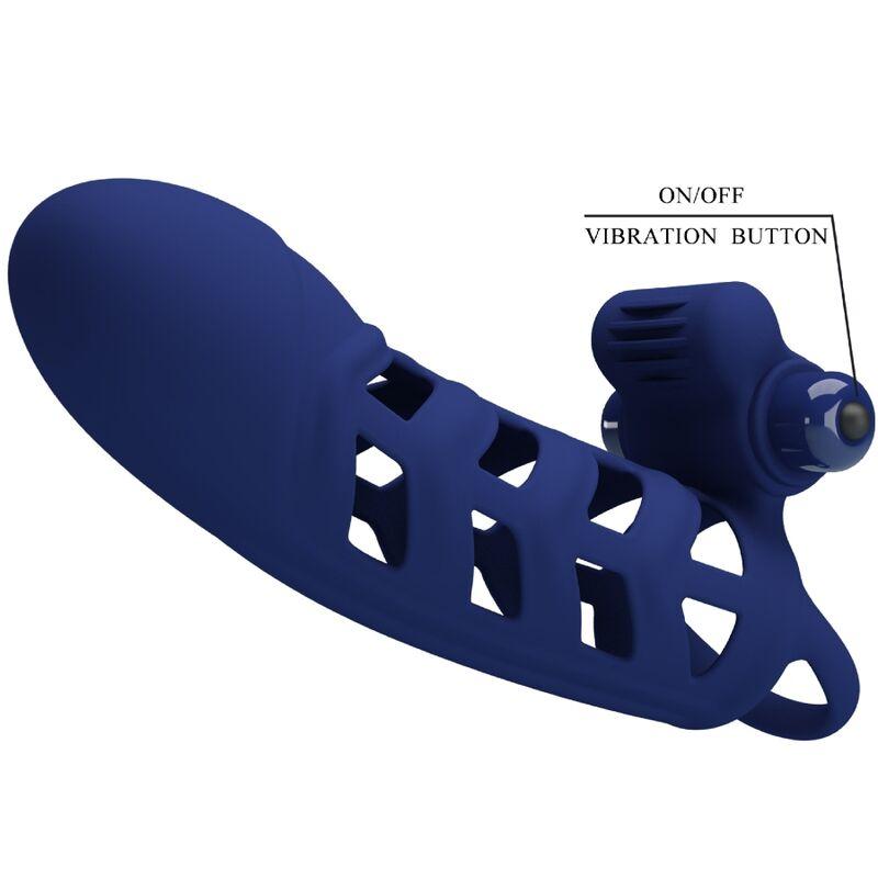 Pretty love - altaf vibrator ring with silicone sheath blue 7