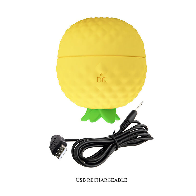 Pretty love - rechargeable suction and thrusting clitoral stimulator yellow 7