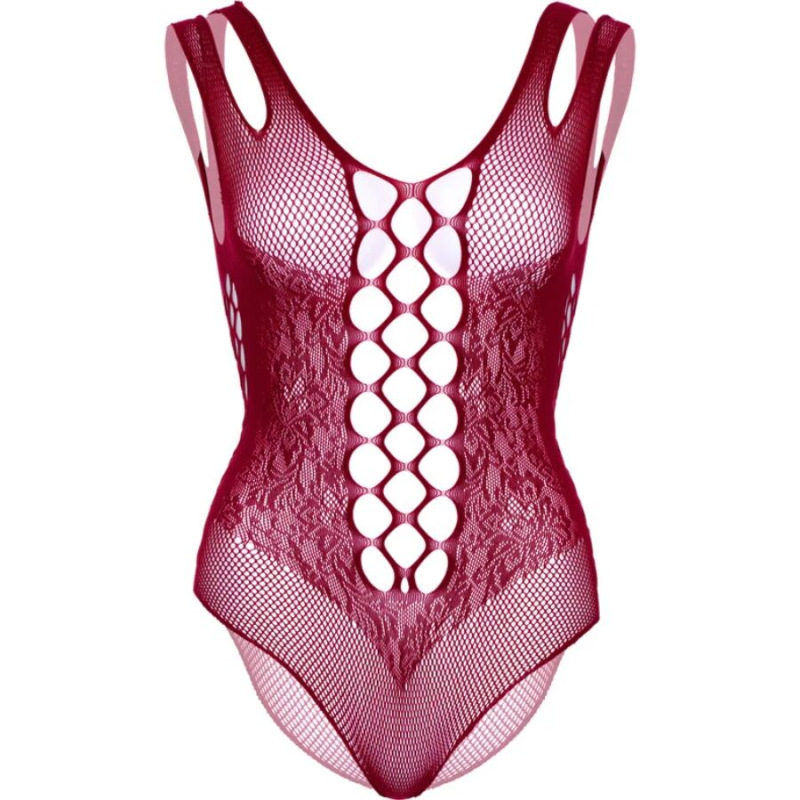 Leg avenue - 81641x seamless bodysuit burgundy size 1x/2x 5