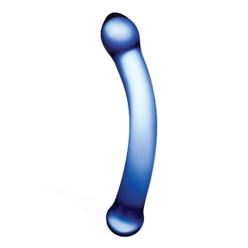 Glas - Curved G-Spot Glass Dildo - Sklenené dildo