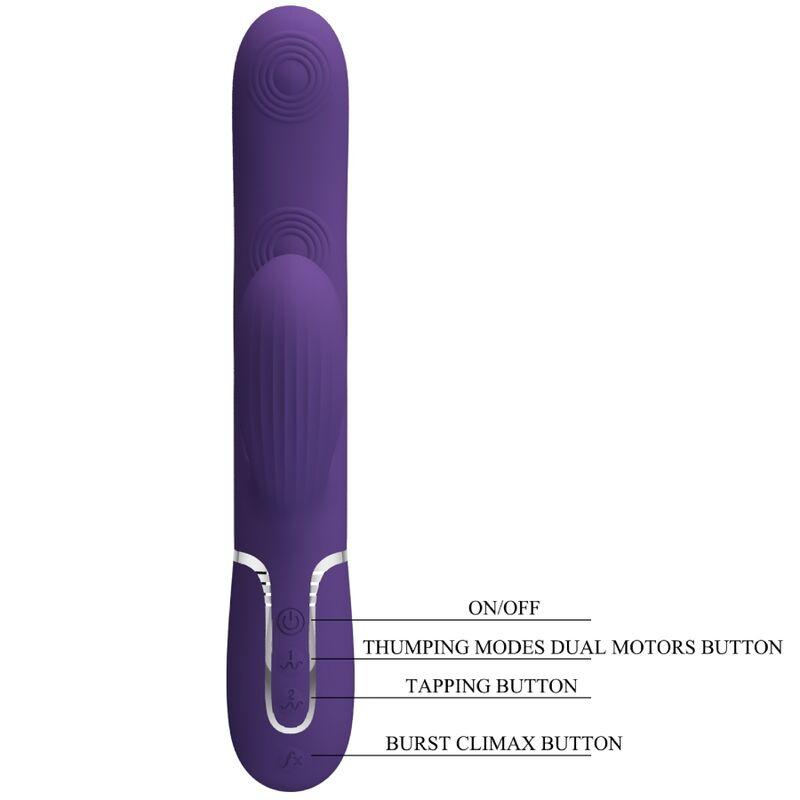 Pretty Love - Perlita G-Spot Vibrator 3 In 1 Multifunction Purple 8