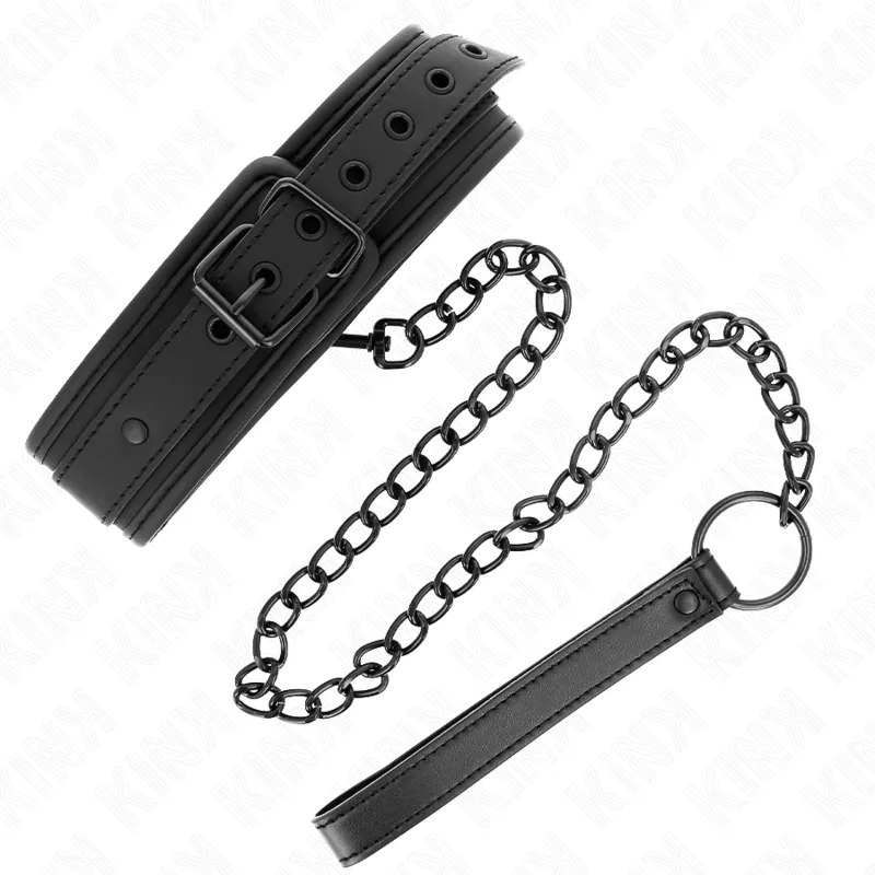 Kink - Neoprene Bondage Collar Model 1 With Belt 78 Cm Adjustable 37.5 X 49.5 Cm