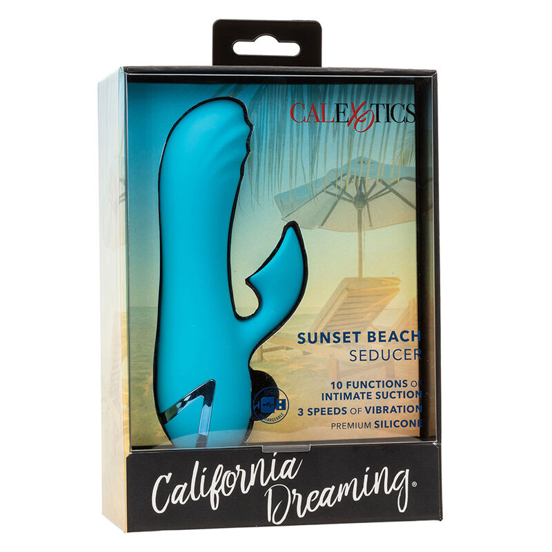 Calexotics - sunset beach seducer vibrator & stimulator 10 functions blue 9