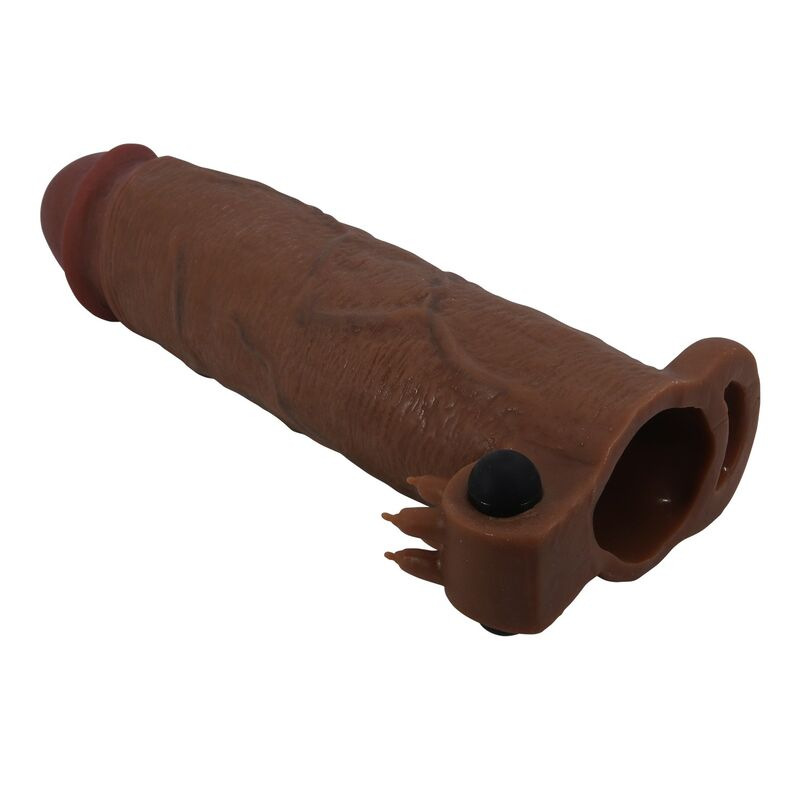 Pretty love - xerxes vibrating penis sleeve 22 cm Ø 4.5 cm brown 2
