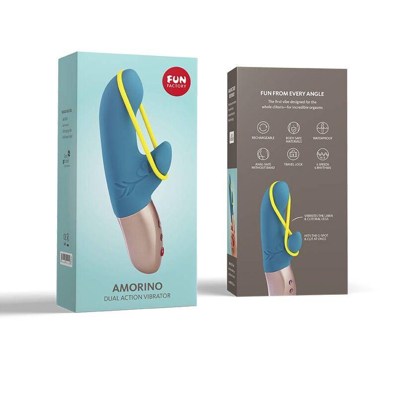 Fun Factory - Amorino Mini Vibrator Petrol & Neon Yellow 1