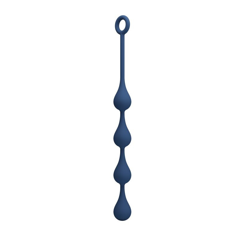 Mr play - blue silicone anal beads size m 33 cm 4
