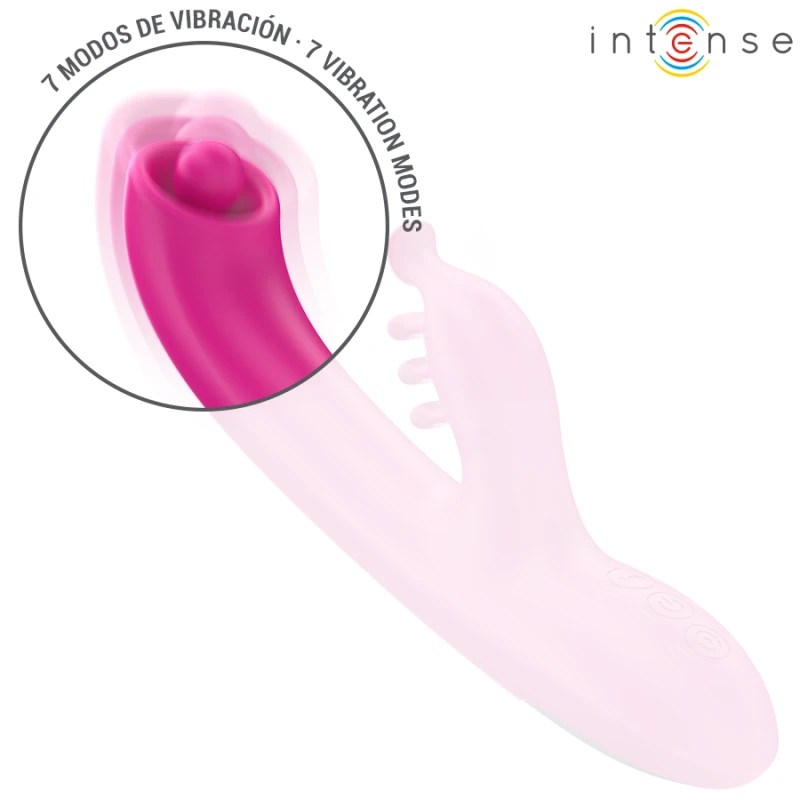 Intense - christina multifunction rabbit vibrator 22.5 cm pink 2