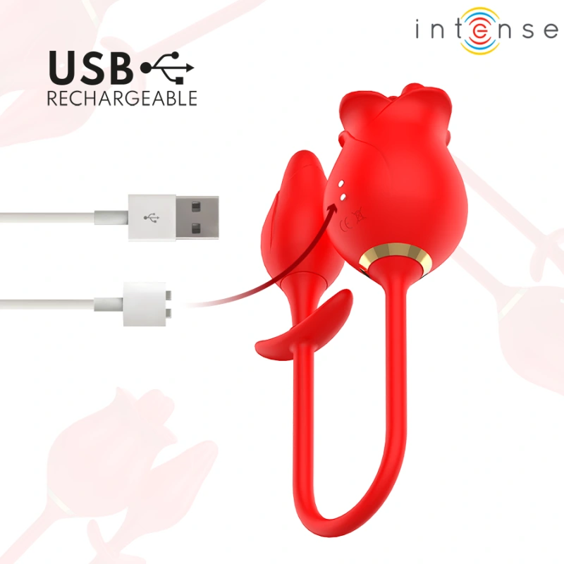 Intense - melanie double clitoris stimulator with zigzag tongue 7