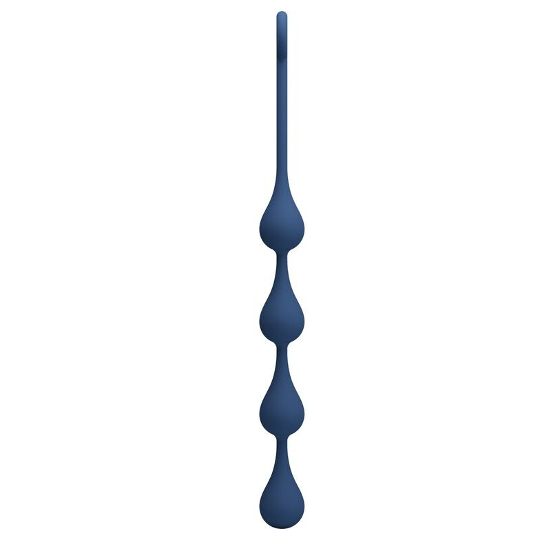 Mr play - blue silicone anal beads size m 33 cm 3