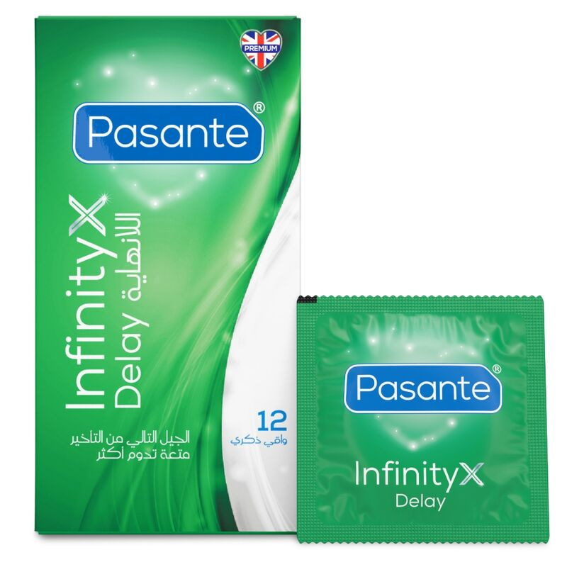 Pasante - Delay infinity X kondómy na dlhšiu výdrž 12 kusov