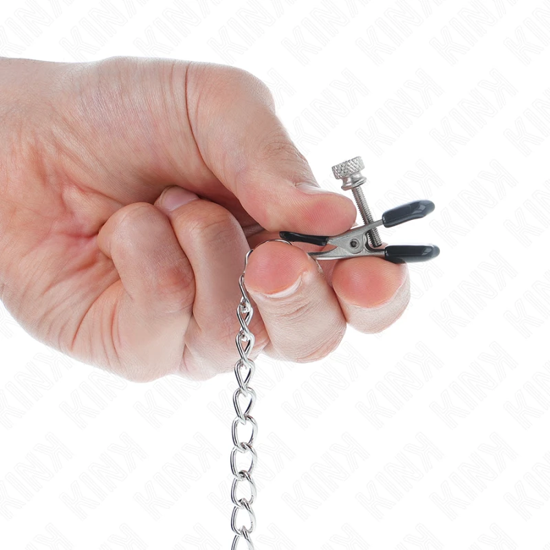 Kink - flat chain nipple clamps silver 34 cm 3