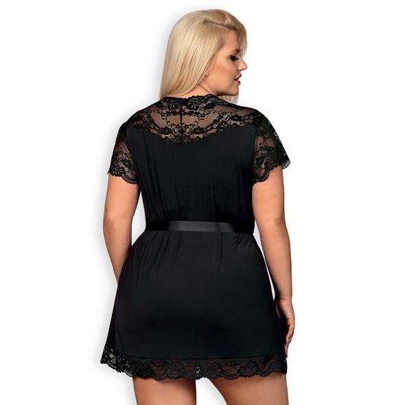 Obsessive - Kimono With Lace Black 2xl