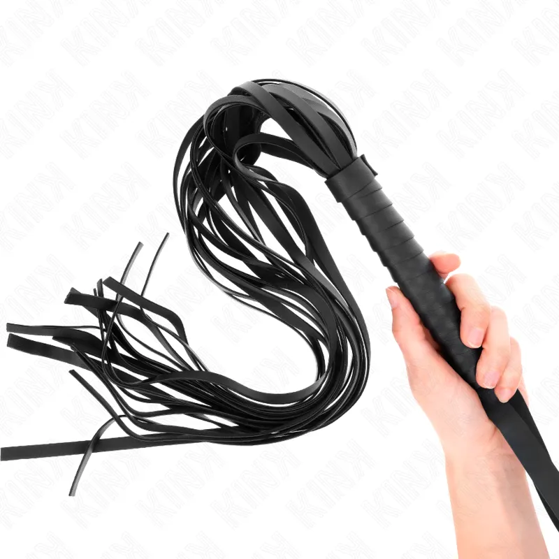 Kink - Negro Short Handle Long Tail Whip 70 Cm