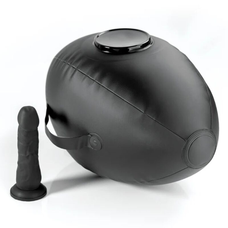 Fetish fantasy series - body dock inflatable love ball with dildo black 41.9 cm 1