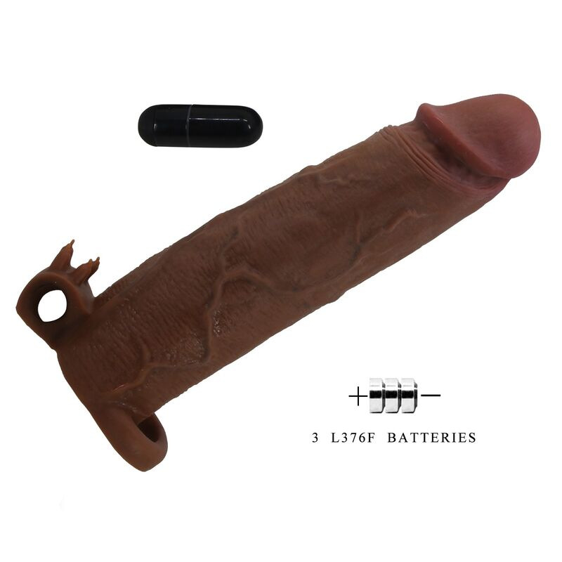 Pretty love - xerxes vibrating penis sleeve 22 cm Ø 4.5 cm brown 5
