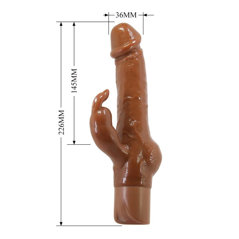 Pretty love - ellison realistic rabbit vibrator 22.6 cm Ø 4.2 cm brown 8