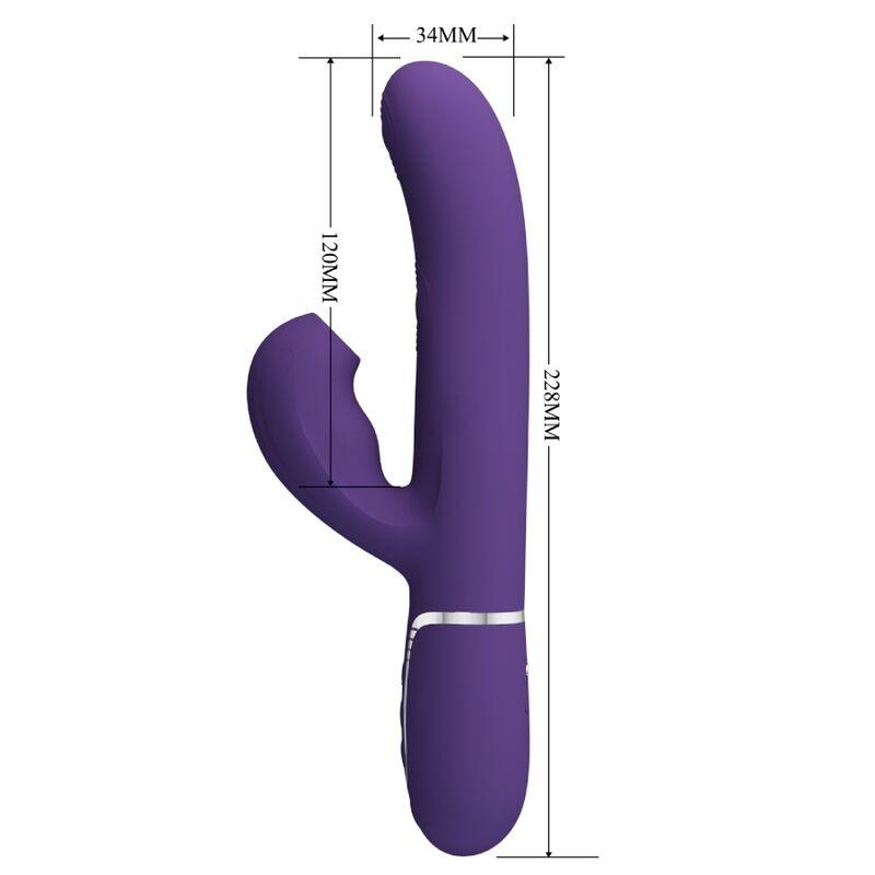 Pretty Love - Perlita G-Spot Vibrator 3 In 1 Multifunction Purple 7