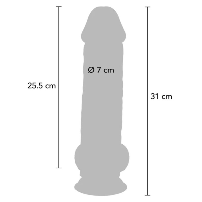 Get real - deluxe realistic penis with testicles extra thick 31 cm 3