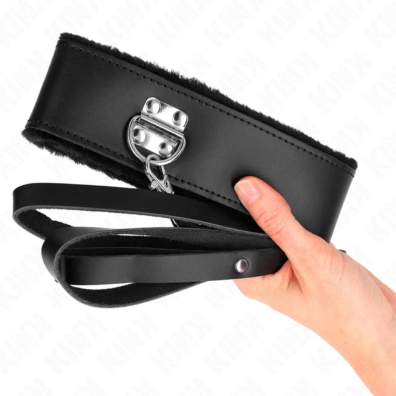 Kink - Necklace With Belt 116 Cm With Black Leather Strap Adjustable 40-48 Cm X 6 Cm 2