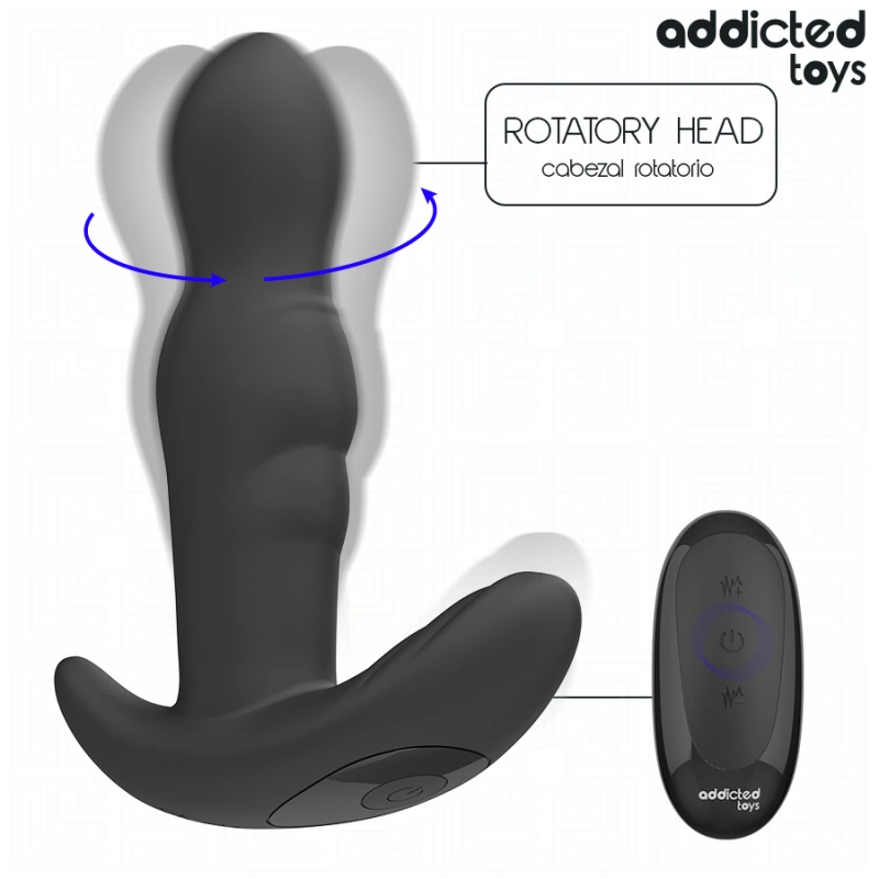 Addicted toys - rotating vibrating anal plug remote control 2