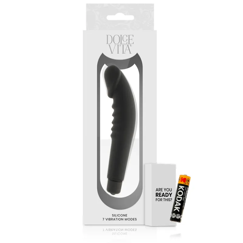 Dolce Vita  Realistic Pleasure Black Silicone 4