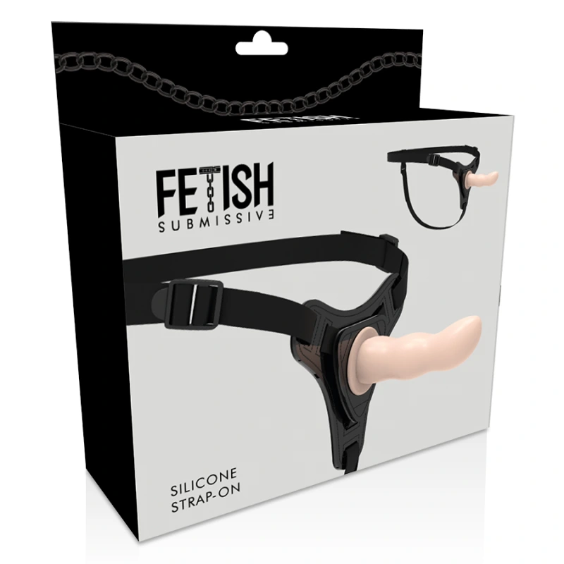 Fetish submissive harness - flesh silicone g-spot 12.5 cm 4
