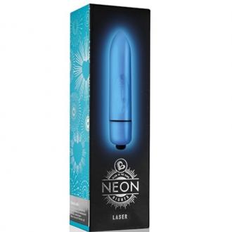Rocks-Off Vibrating Bullet Neon Nights Laser Blue