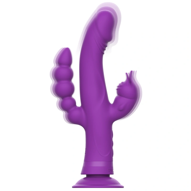 Intense - casanova rabbit silicone vibrator triple motor purple 1
